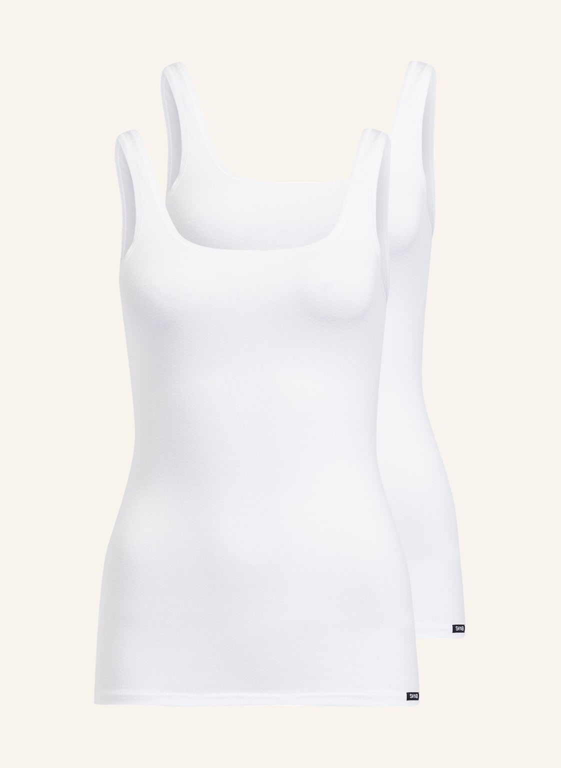 Image of Skiny 2er-Pack Tops Advantage Cotton weiss