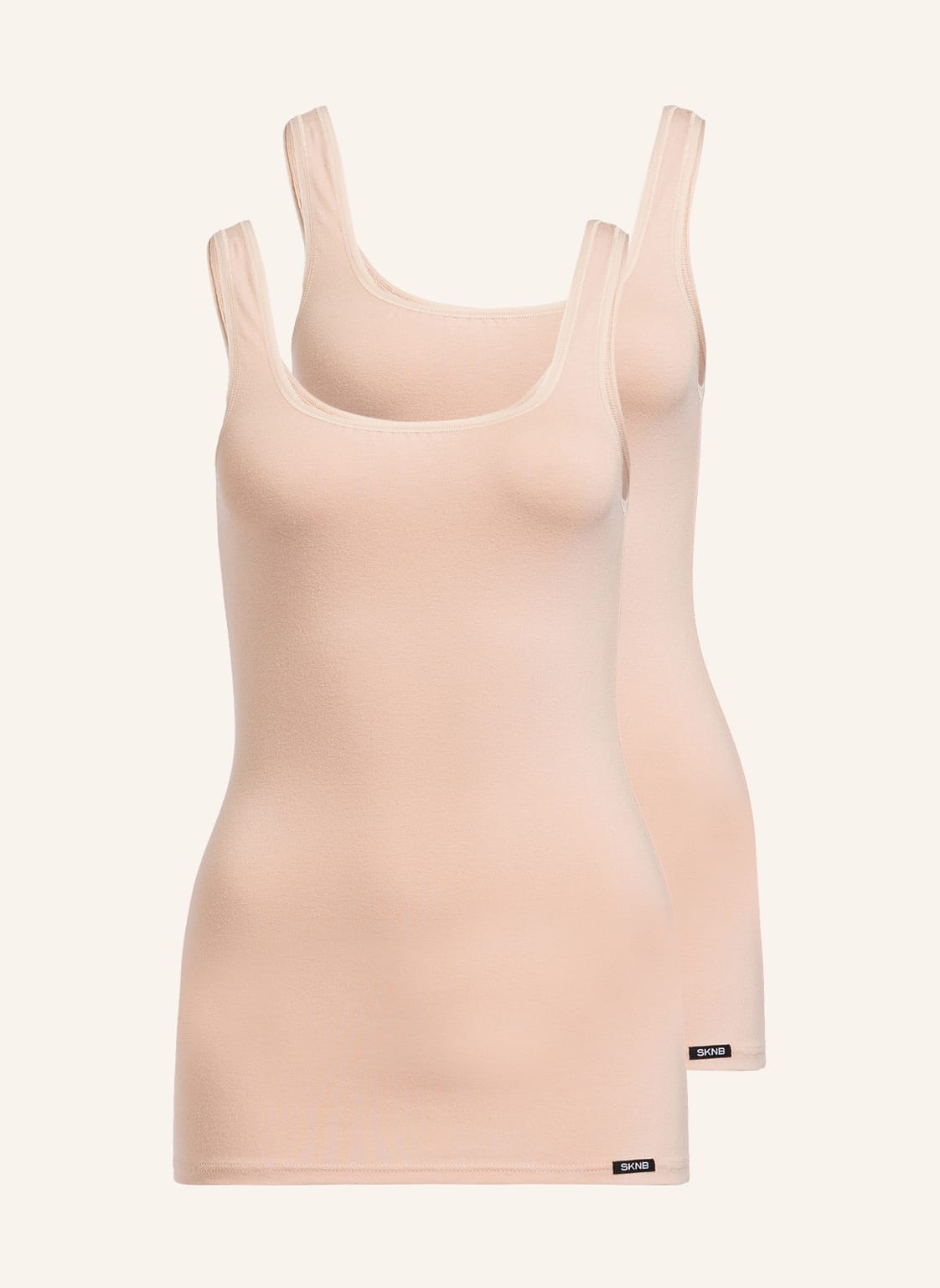 Image of Skiny 2er-Pack Tops Advantage Cotton beige
