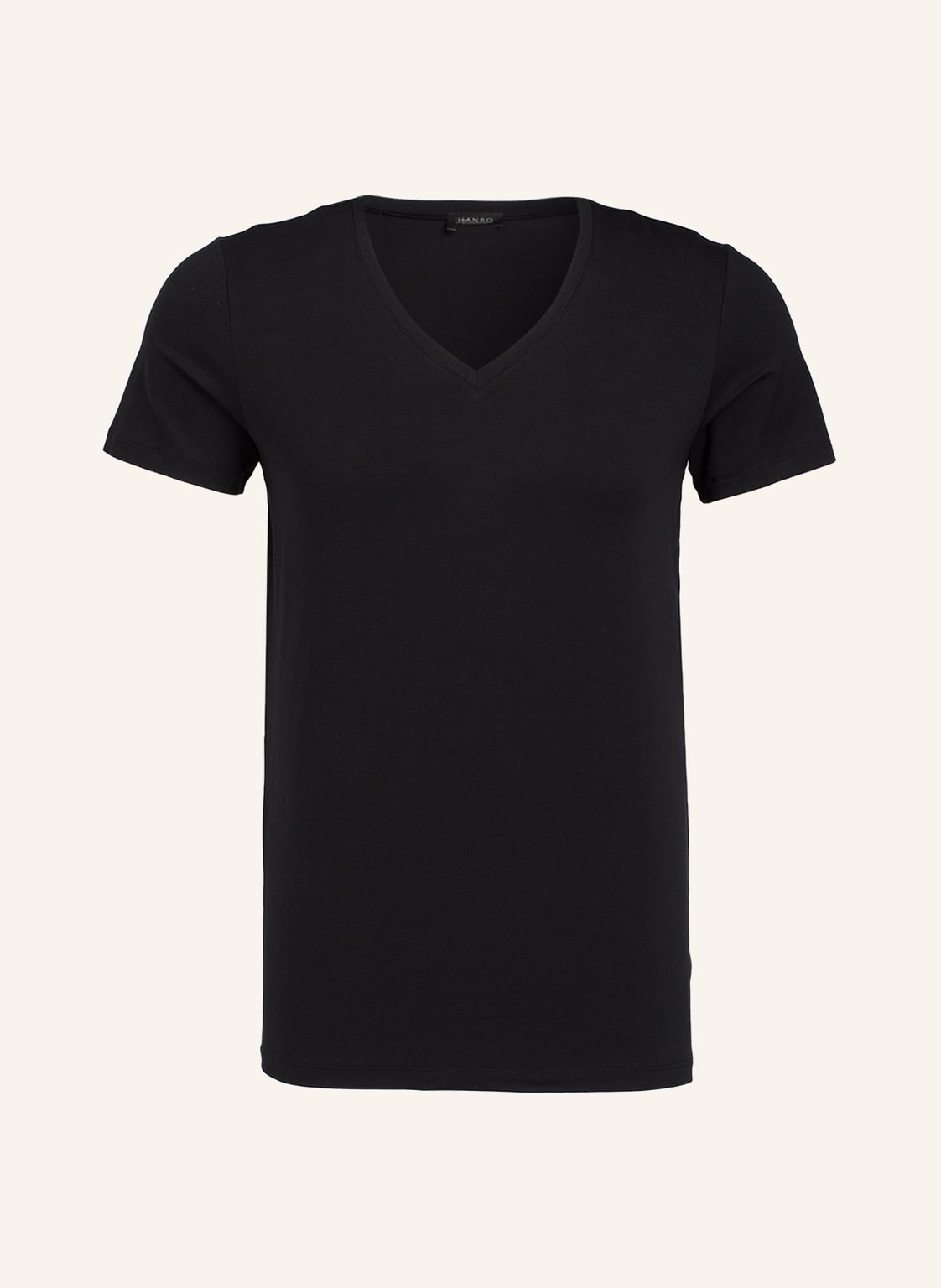 Image of Hanro V-Shirt Cotton Superior schwarz