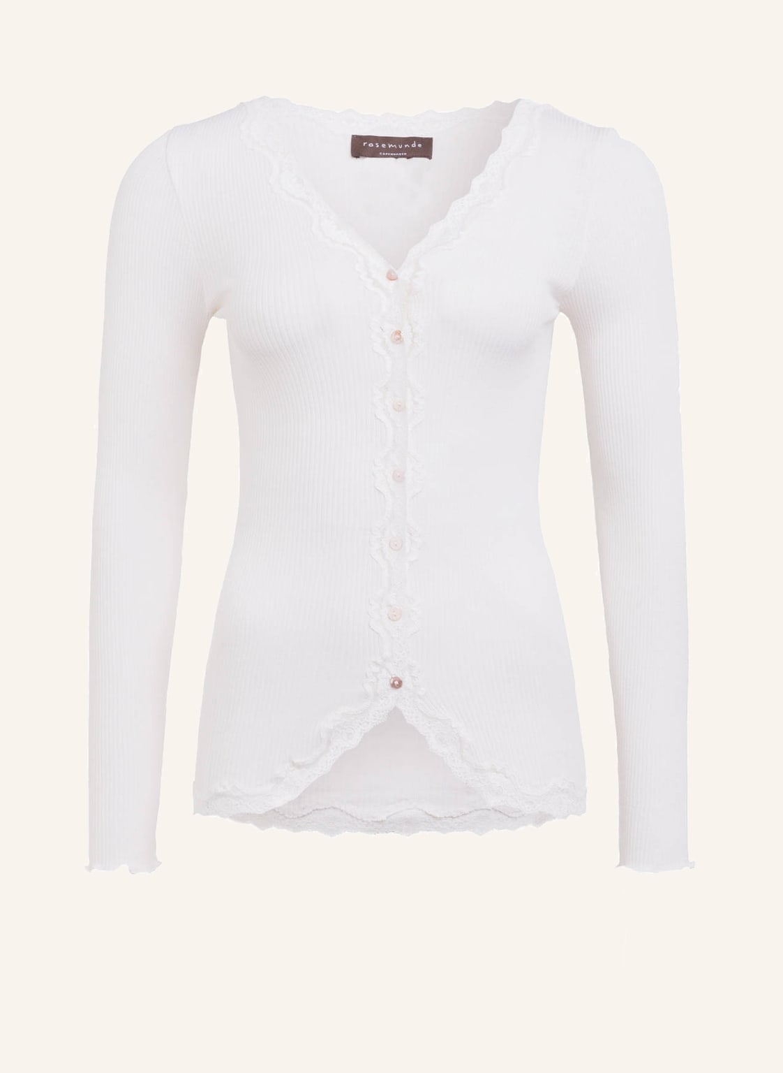 Image of Rosemunde Strickjacke Babette Aus Seide weiss