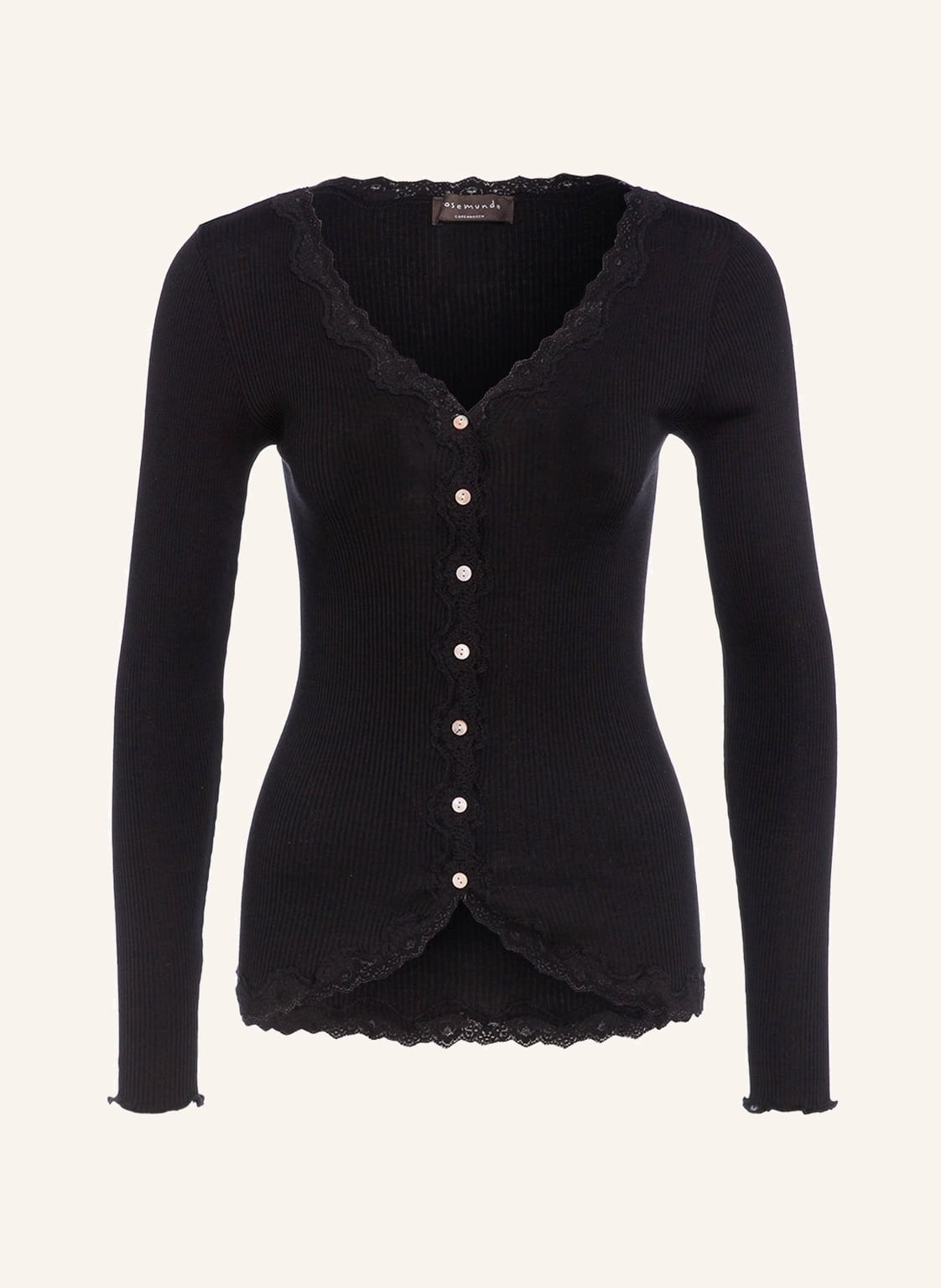 Image of Rosemunde Strickjacke Babette Aus Seide schwarz