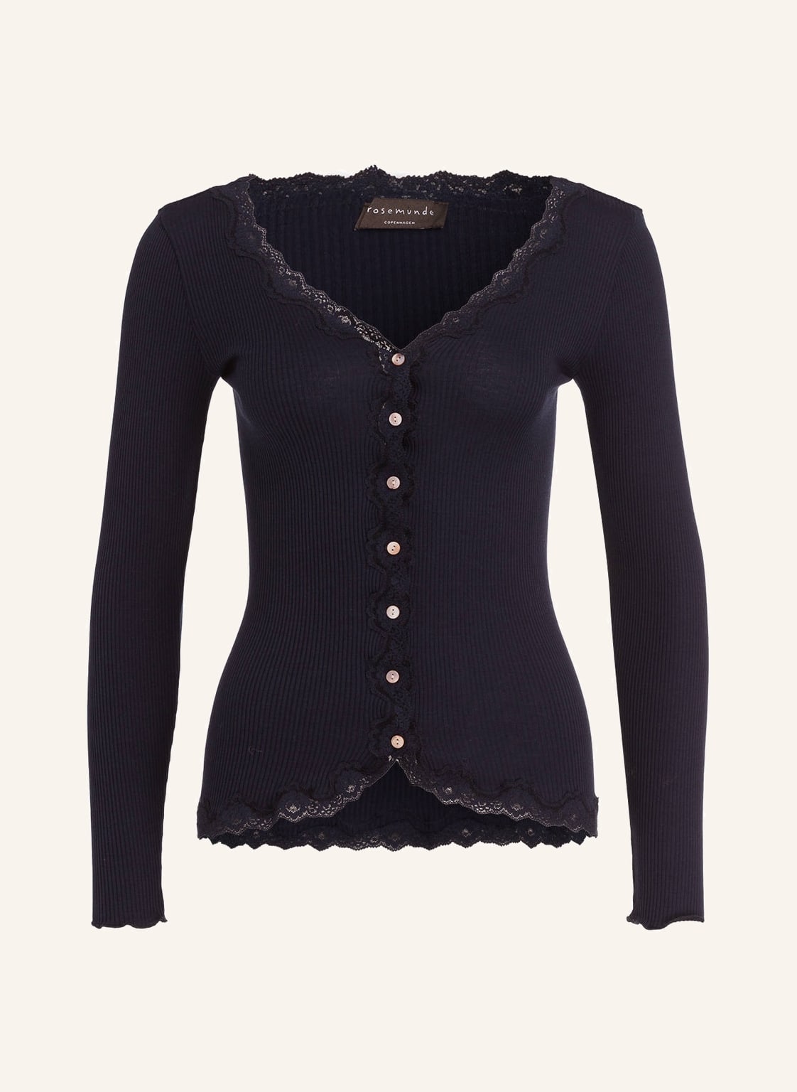 Image of Rosemunde Strickjacke Babette Aus Seide blau