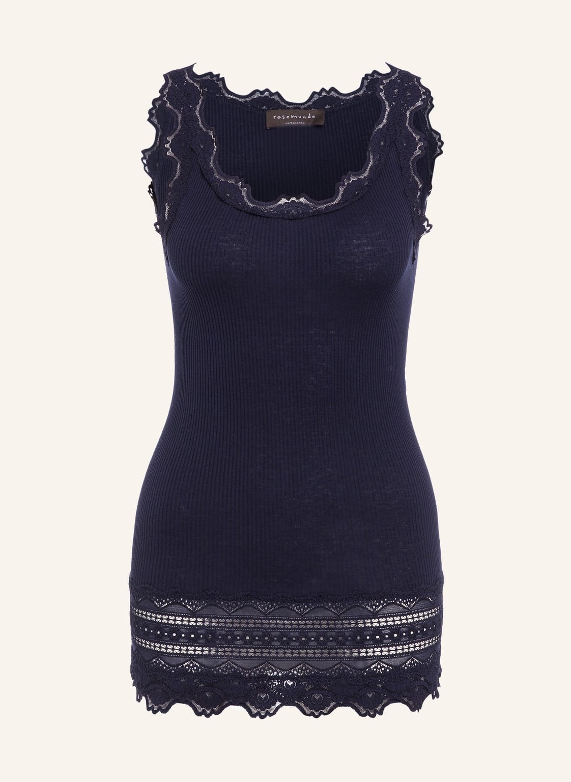 Image of Rosemunde Top Mit Seide blau