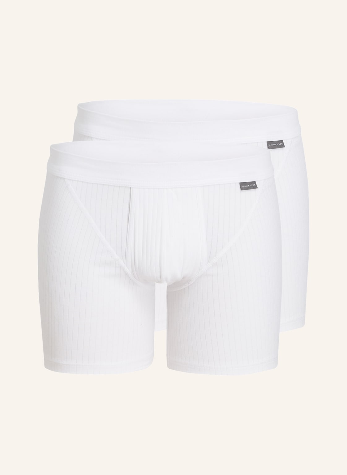 Image of Schiesser 2er-Pack Boxershorts Cotton Essentials weiss