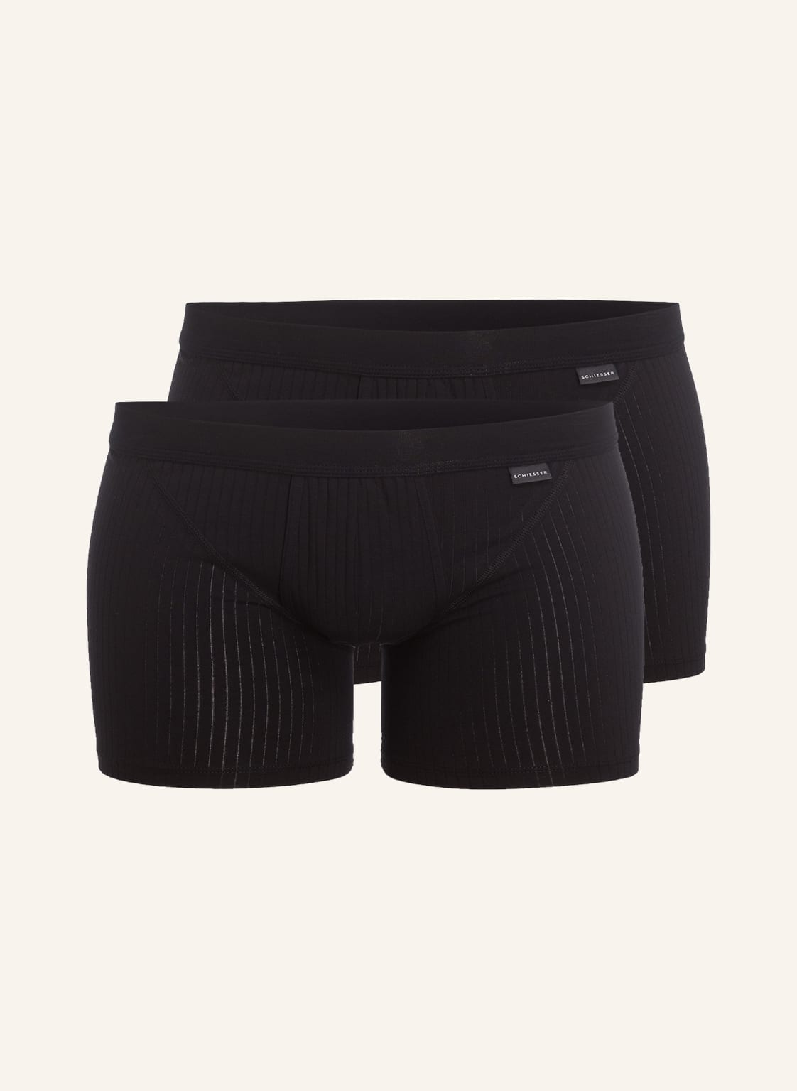 Image of Schiesser 2er-Pack Boxershorts Cotton Essentials schwarz