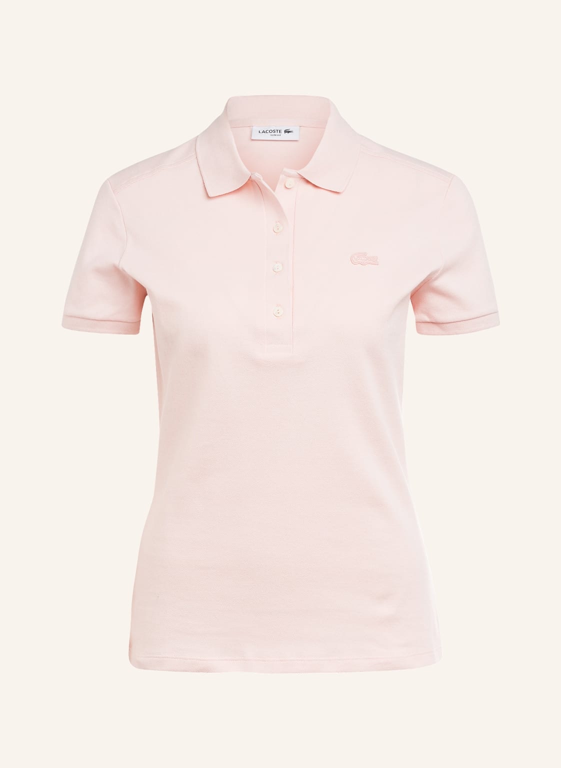 Image of Lacoste Piqué-Poloshirt Slim Fit rosa