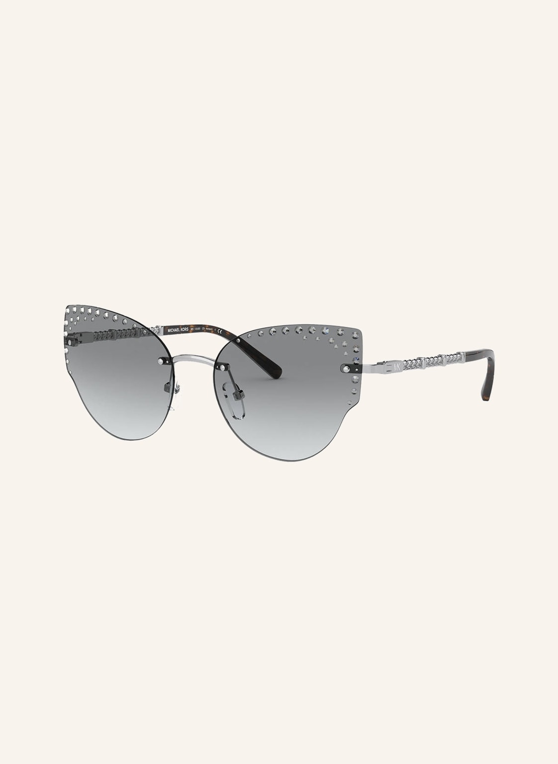 Image of Michael Kors Sonnenbrille mk1058b Mit Schmucksteinbesatz silber