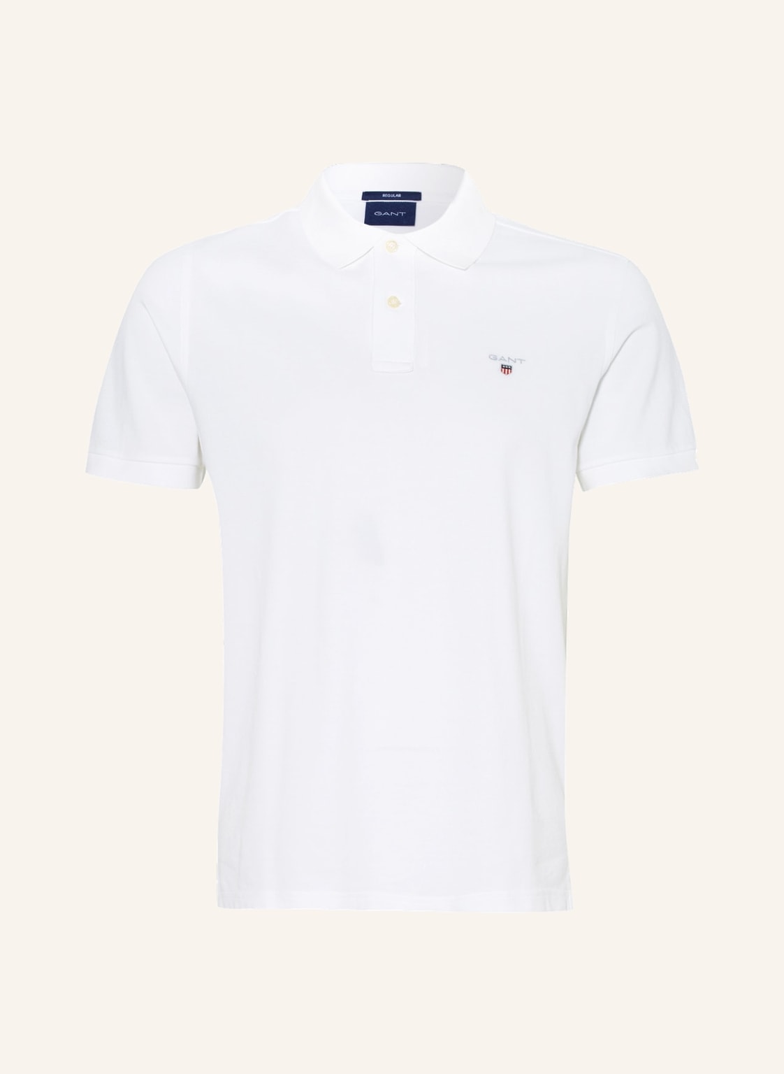 Image of Gant Piqué-Poloshirt Regular Fit weiss