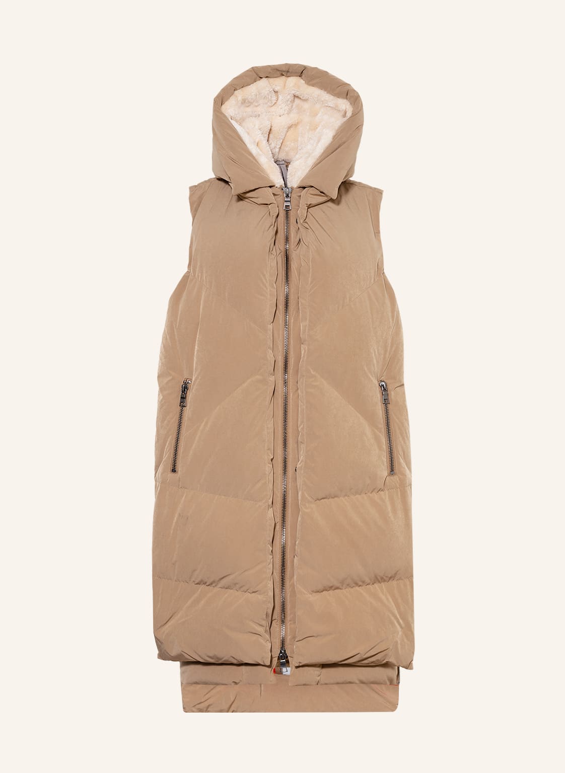 Image of Blonde No.8 Steppweste Fog Mit Kunstfell beige