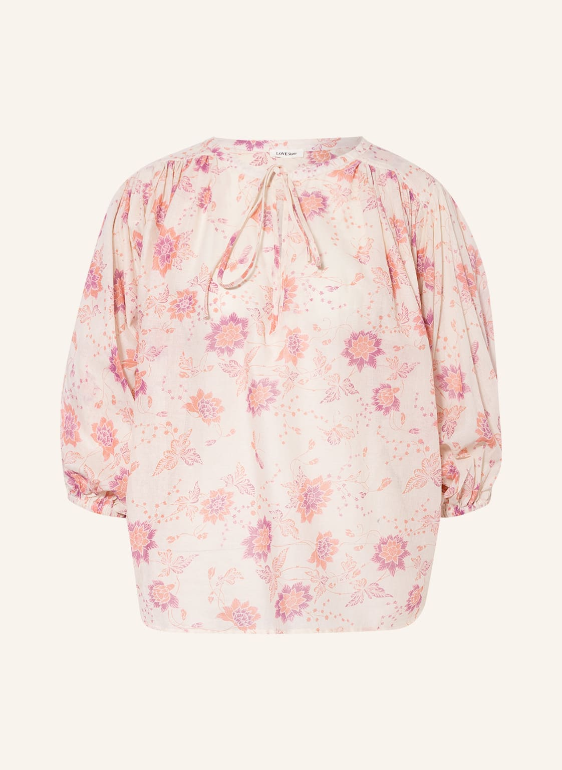 Image of Love Stories Lounge-Shirt Merci Mit 3/4-Arm weiss