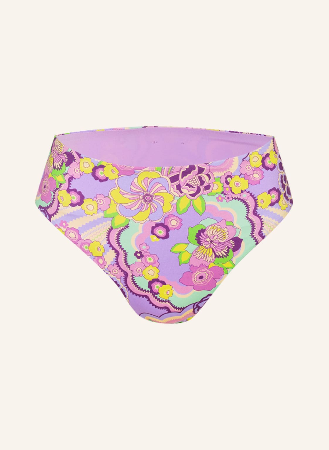 Image of Vilebrequin High-Waist-Bikini-Hose Rainbow Flowers Lake violett