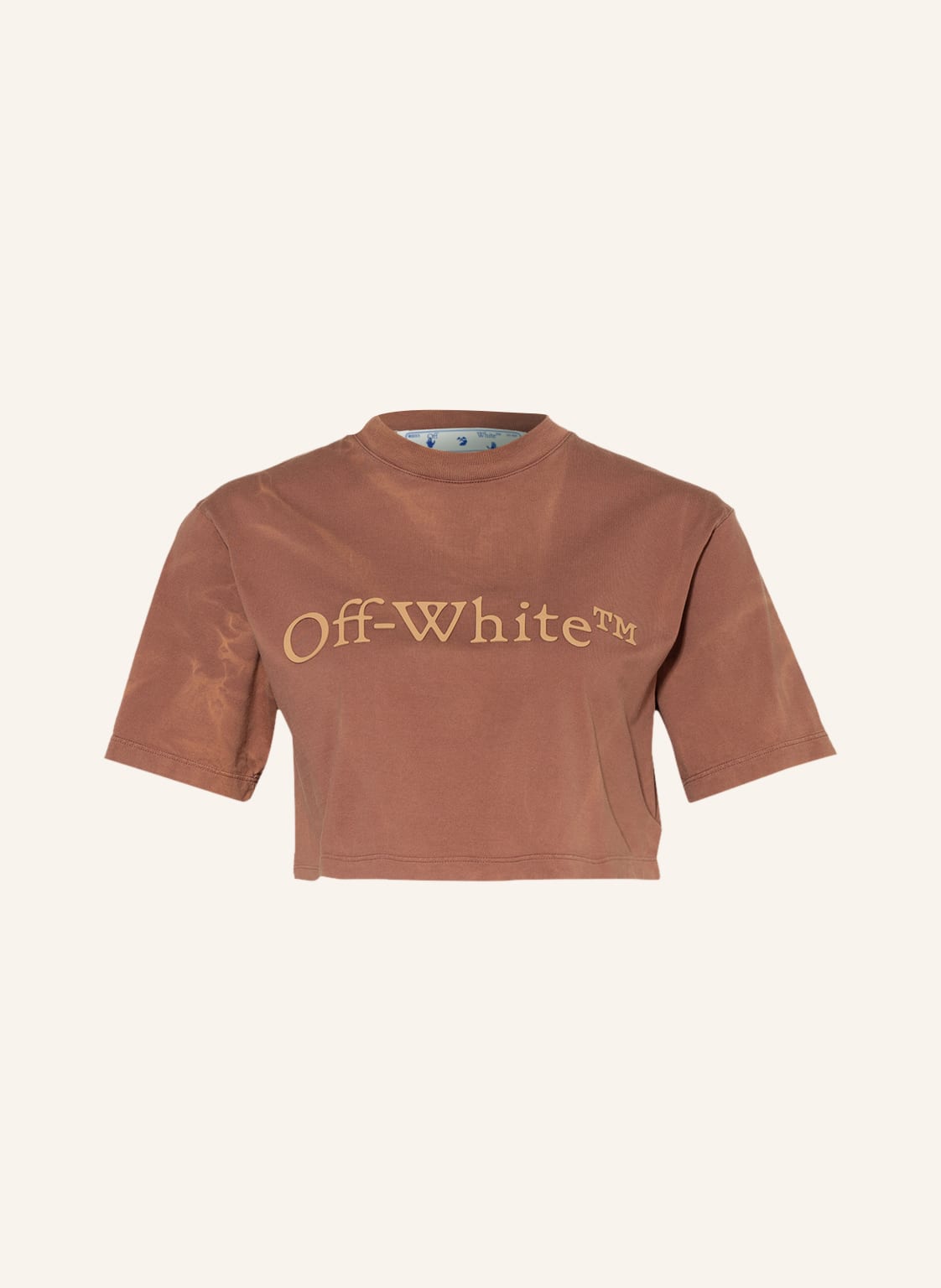 Image of Off-White Cropped-Shirt braun