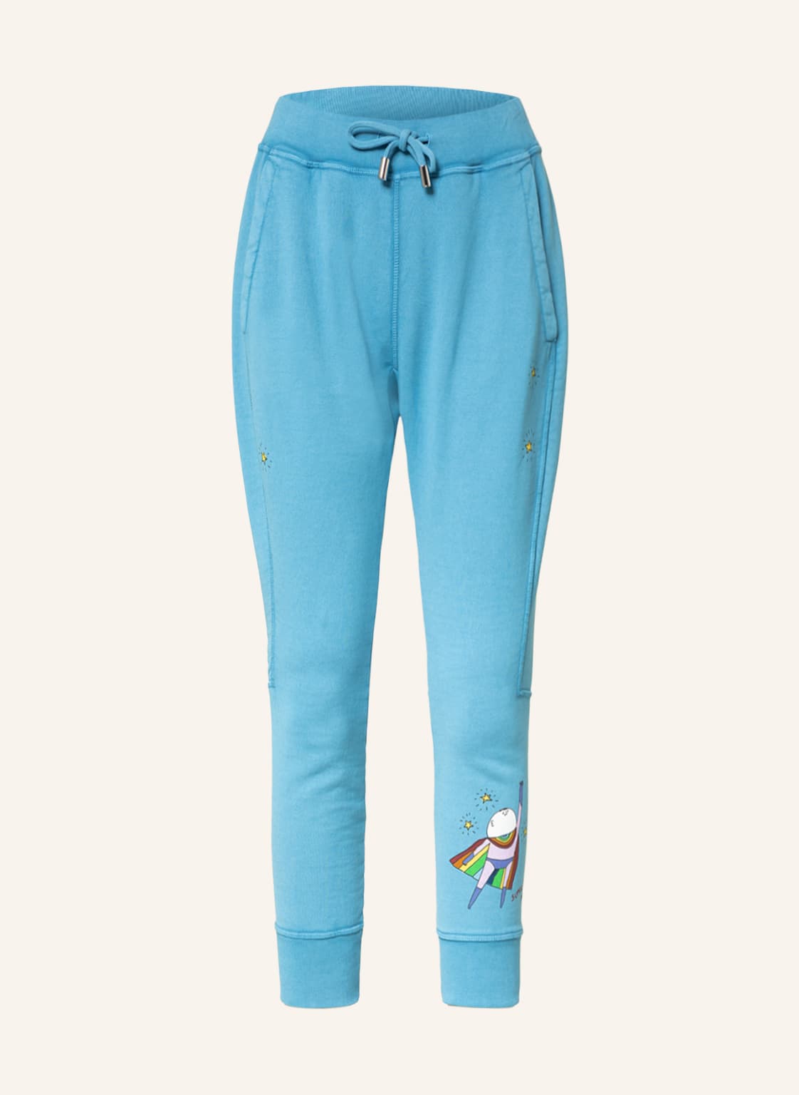 Image of dsquared2 7/8-Sweatpants Superainbow blau