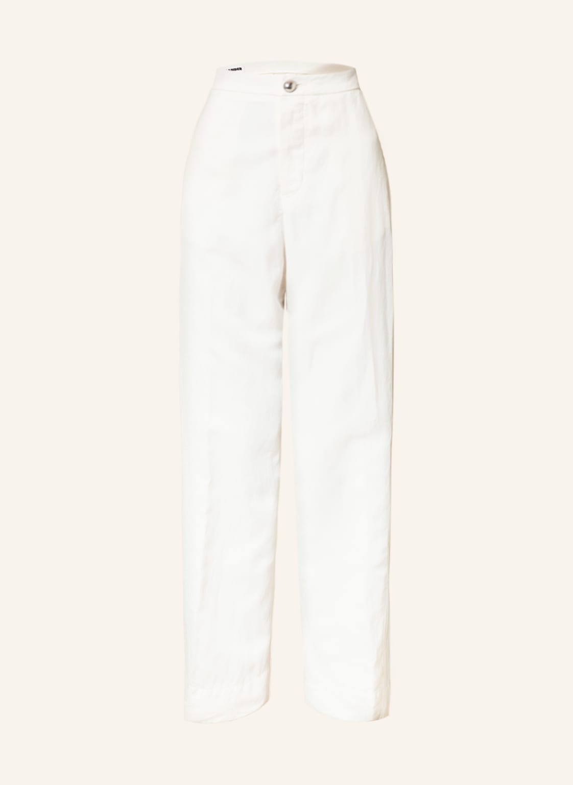 Image of Jil Sander Hose Mit Leinen weiss