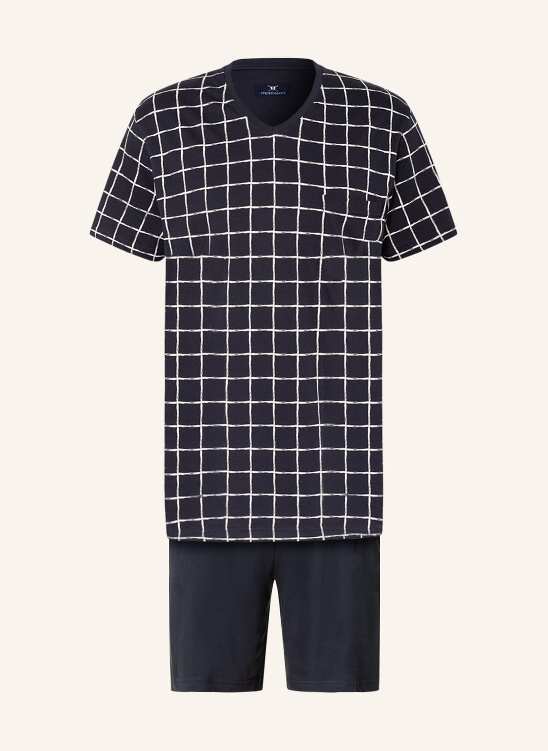 Image of Strokesman's Shorty-Schlafanzug blau