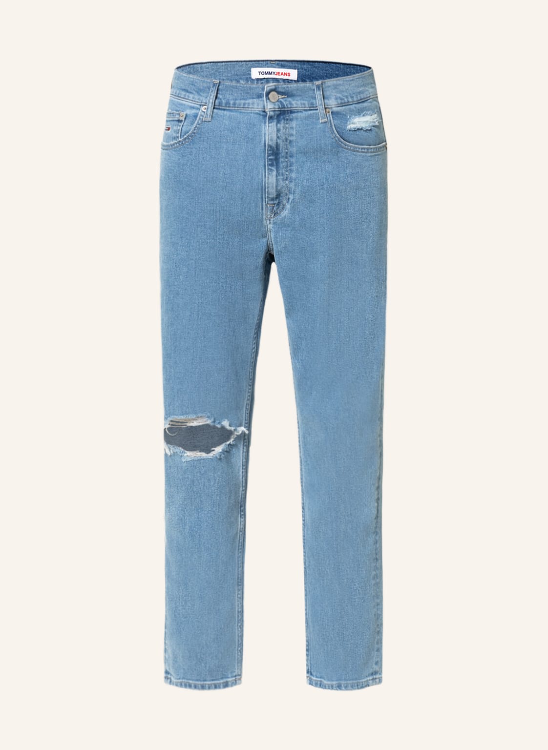 Image of Tommy Jeans Destroyed Jeans Dad Jean Regular Tapered Fit blau