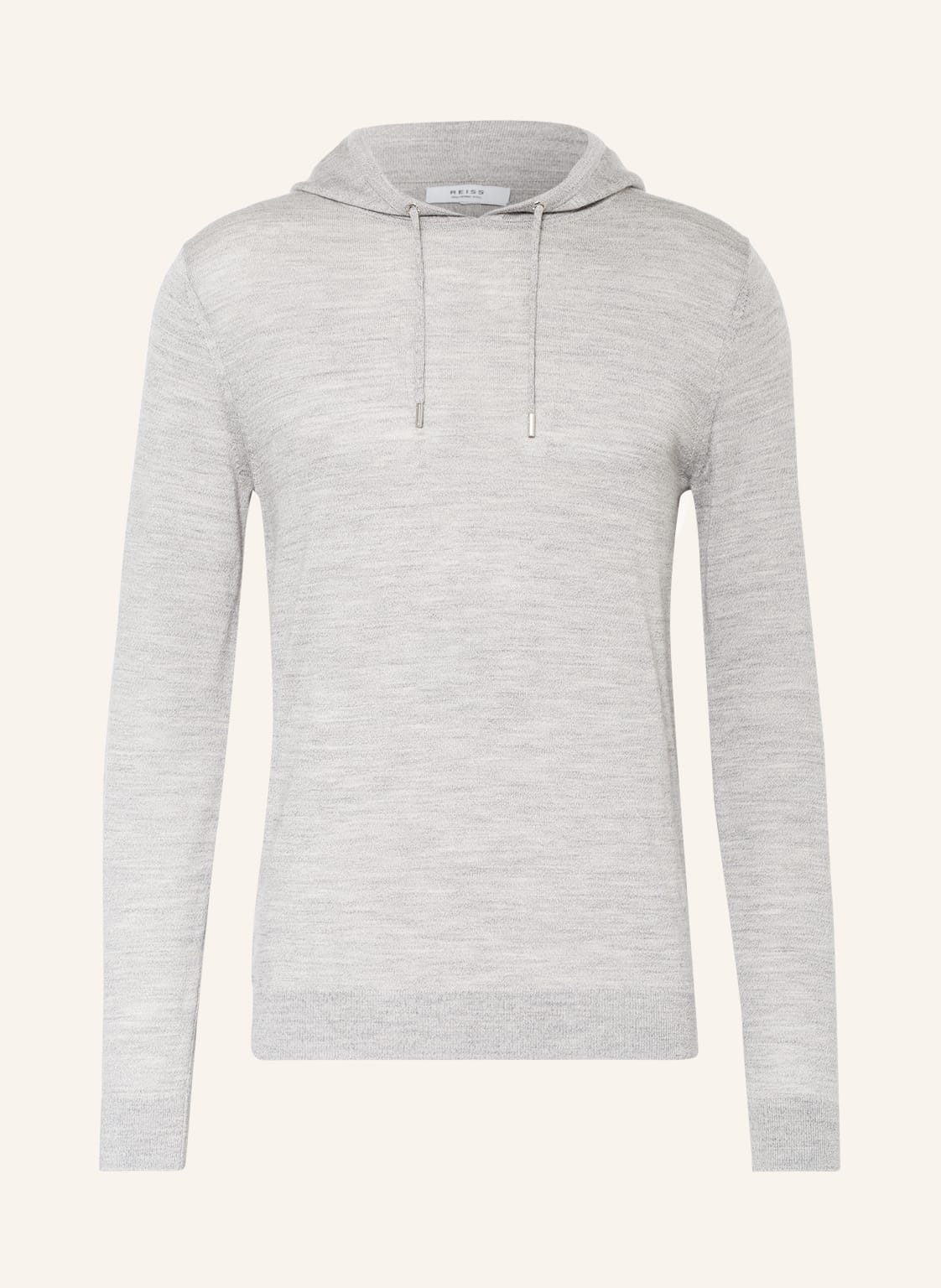 Image of Reiss Strick-Hoodie Holland Aus Merinowolle grau