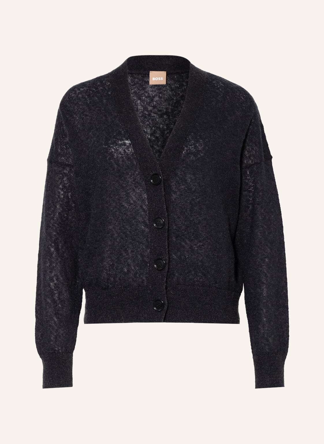 Image of Boss Oversized-Strickjacke Foleda blau