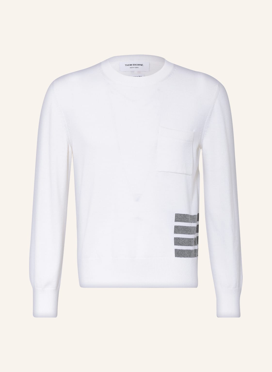 Image of Thom Browne. Pullover Aus Merinowolle weiss