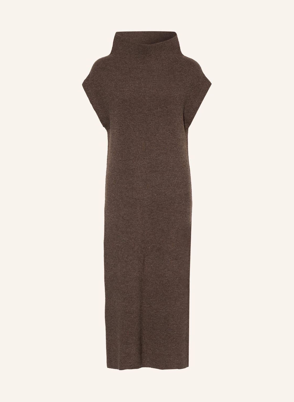 Image of Mrs & Hugs Strickkleid Aus Merinowolle braun