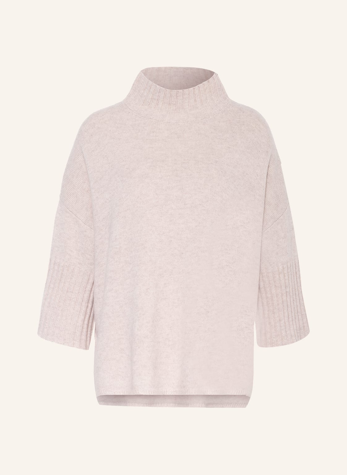 Image of Mrs & Hugs Oversized-Pullover Aus Merinowolle beige