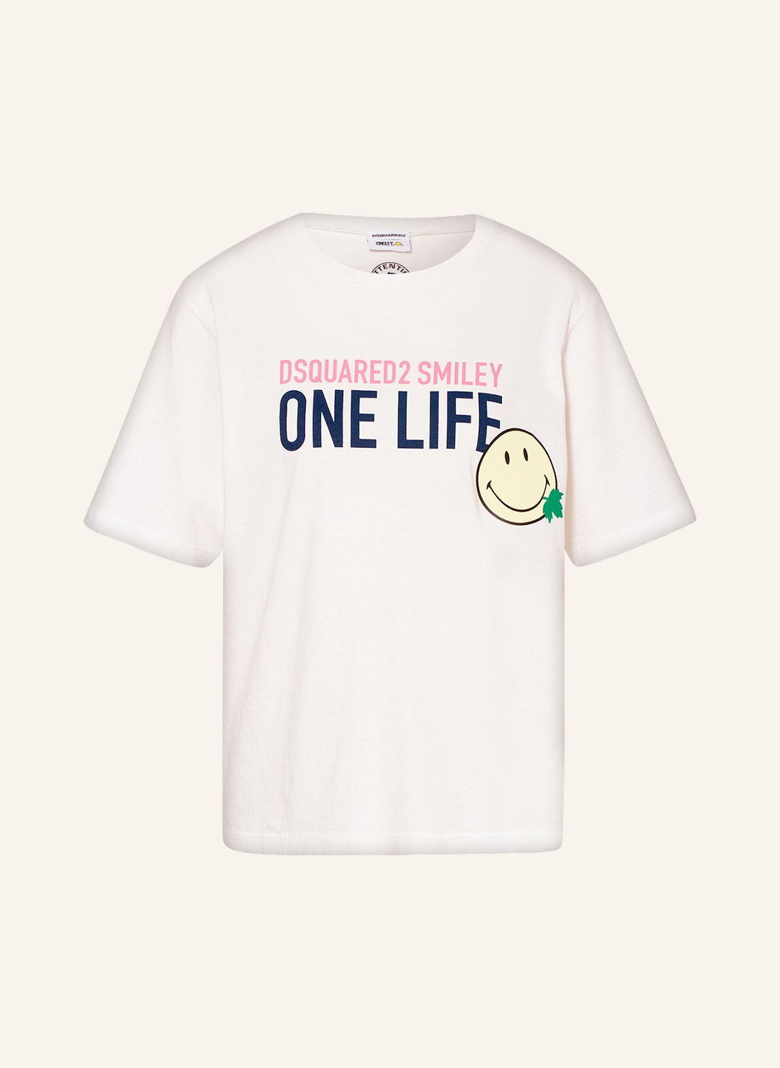 Image of dsquared2 T-Shirt Smiley weiss