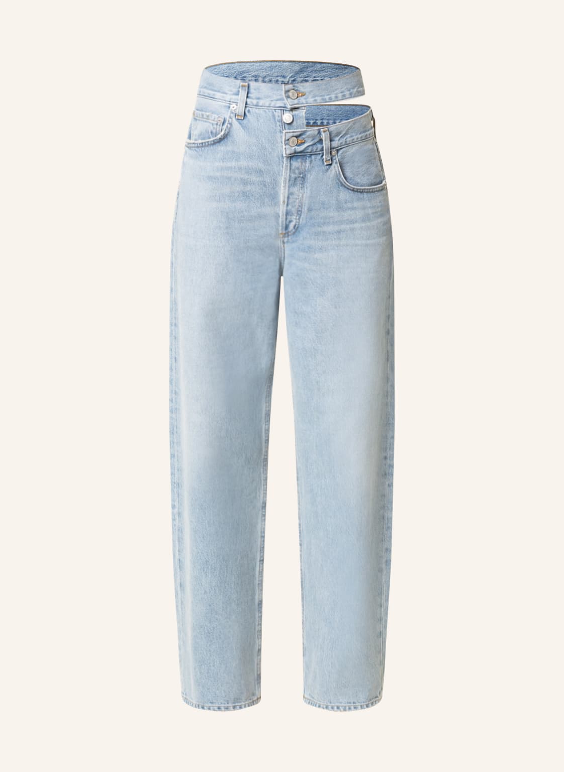 Image of Agolde Straight Jeans Broken Waistband blau