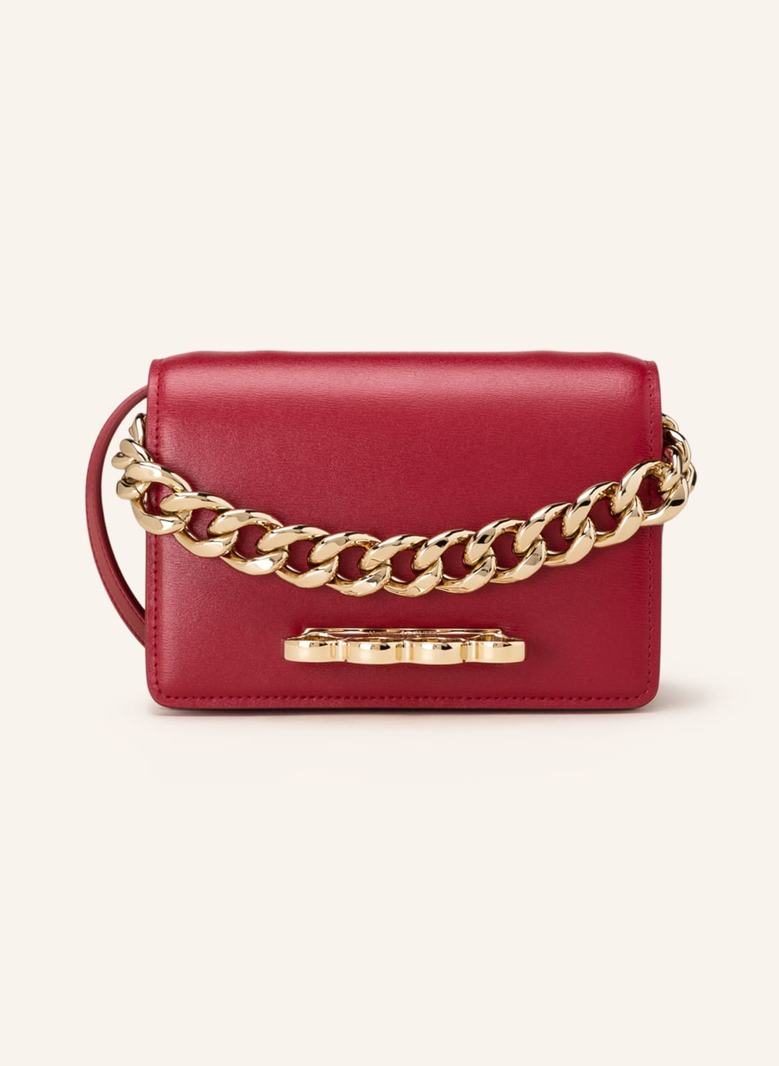 Image of Alexander Mcqueen Umhängetasche The Four Ring Mini rot