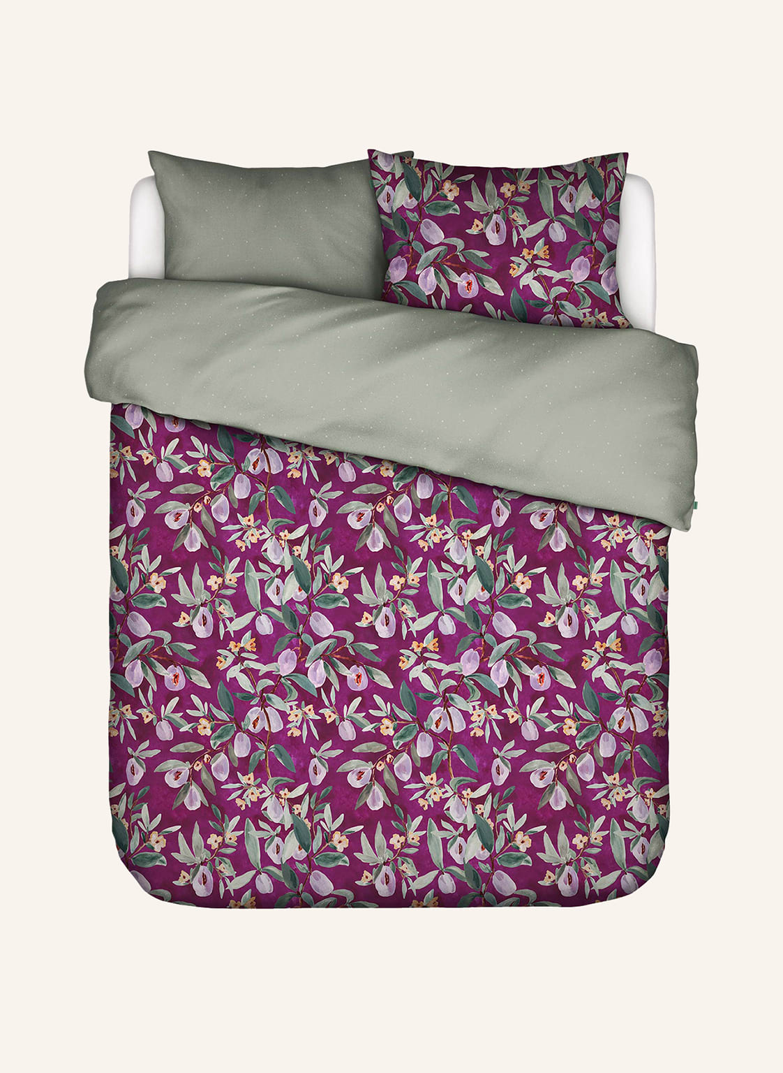 Image of Covers & Co Bettwäsche Plums Perfect Zum Wenden gruen