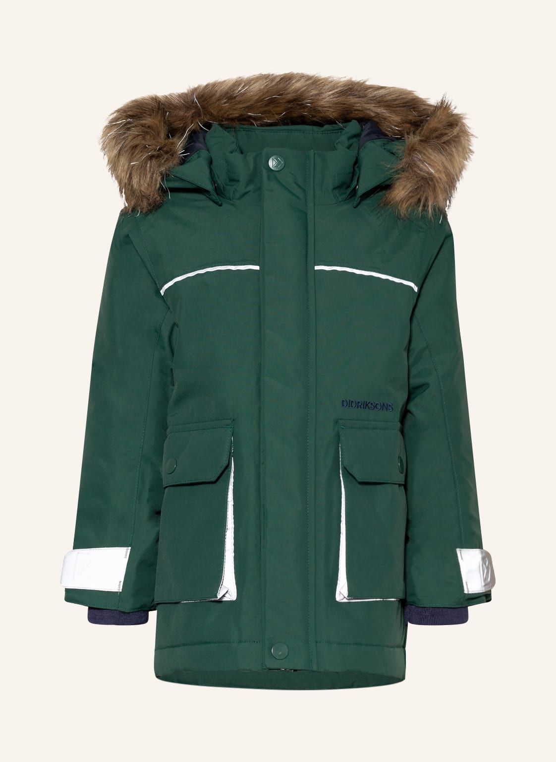 Image of Didriksons Parka Kure Mit Abnehmbarem Kunstpelz gruen