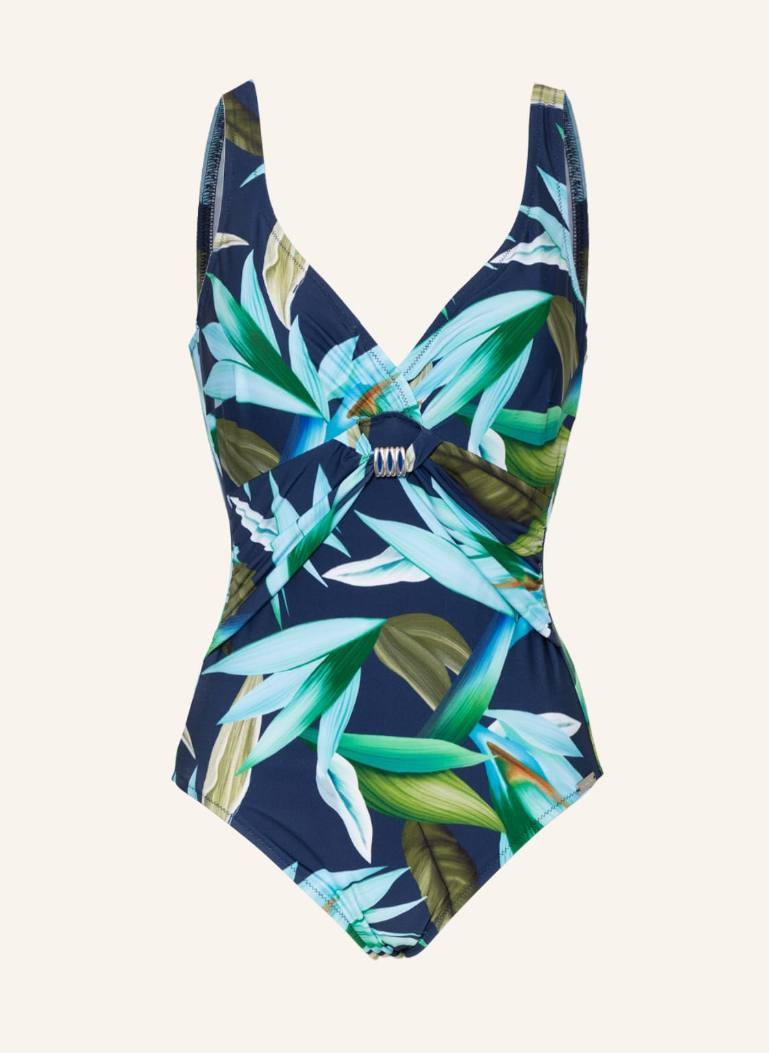 Image of Charmline Shape-Badeanzug Ocean Bloom blau