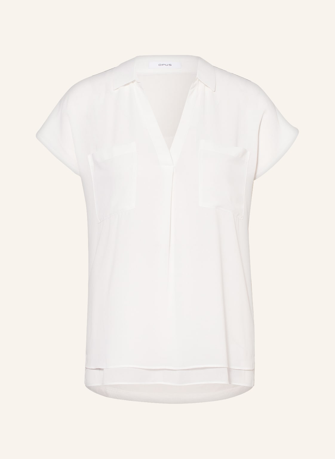 Image of Opus Blusenshirt Fulsia Im Materialmix weiss