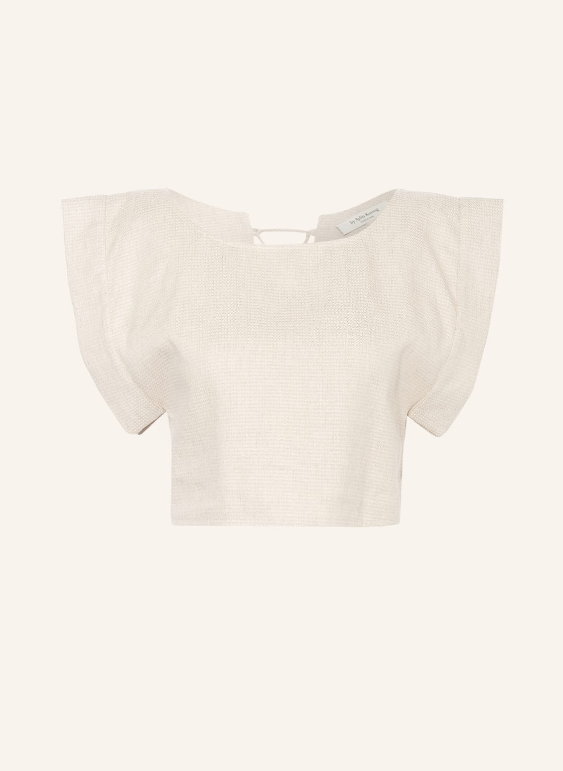 Image of By Aylin Koenig Cropped-Top Yuna Mit Leinen beige