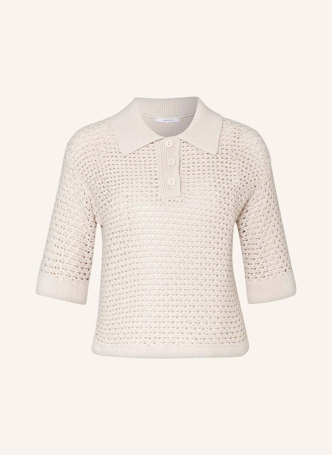 Image of Opus Kurzarm-Pullover Portfy beige
