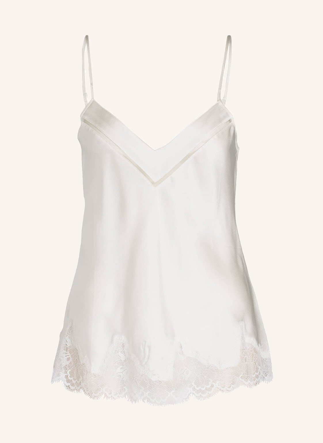 Image of Simone Pérèle Schlaftop Nocturne Aus Seide weiss