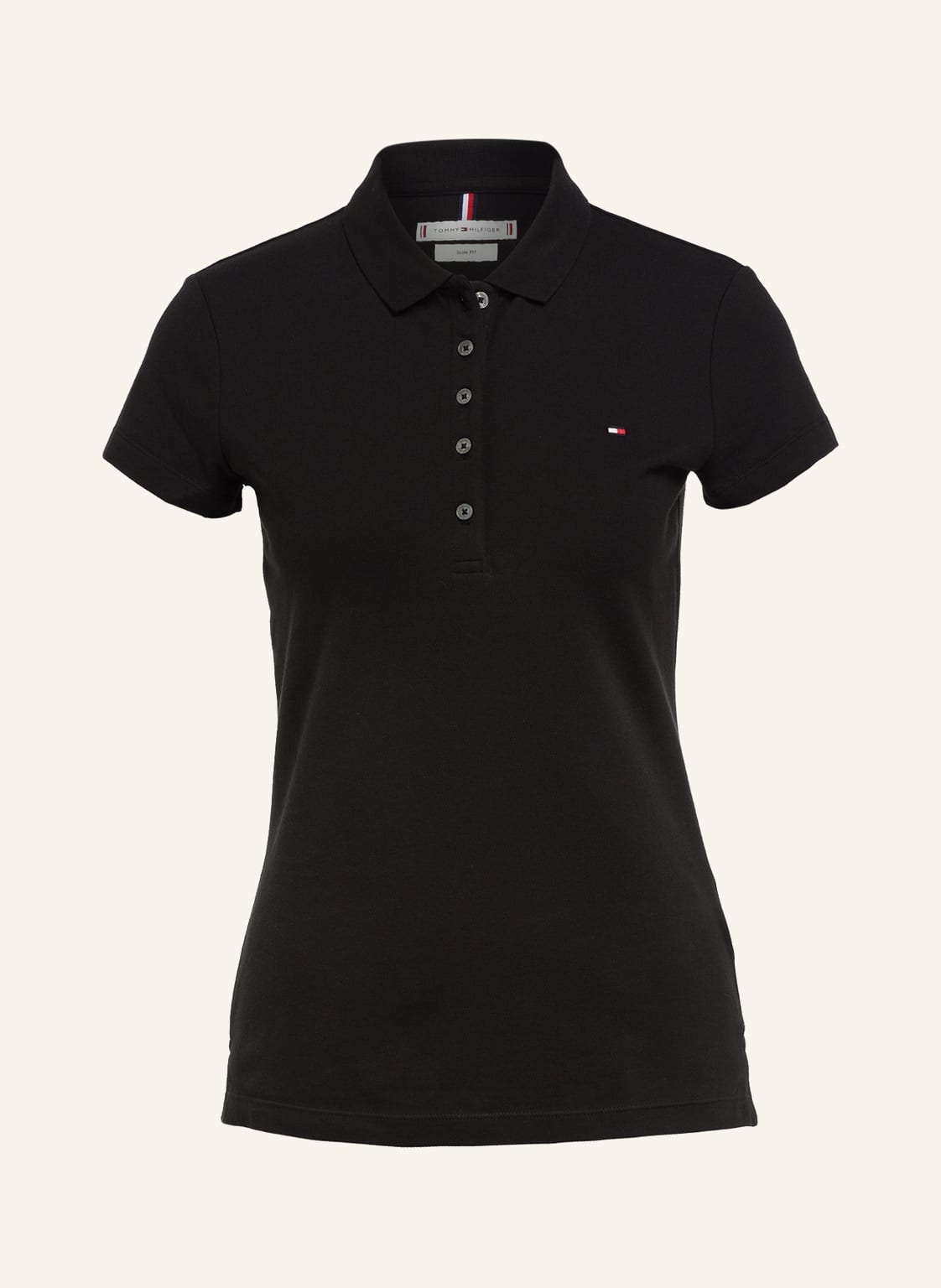 Image of Tommy Hilfiger Piqué-Poloshirt New Chiara schwarz