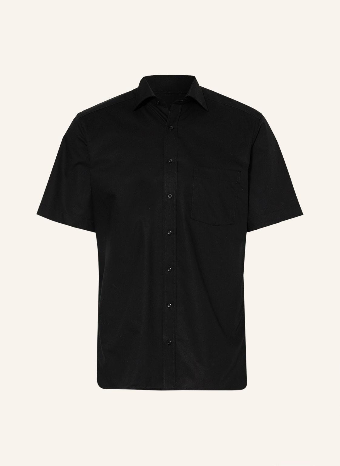 Image of Eterna Kurzarm-Hemd Modern Fit schwarz