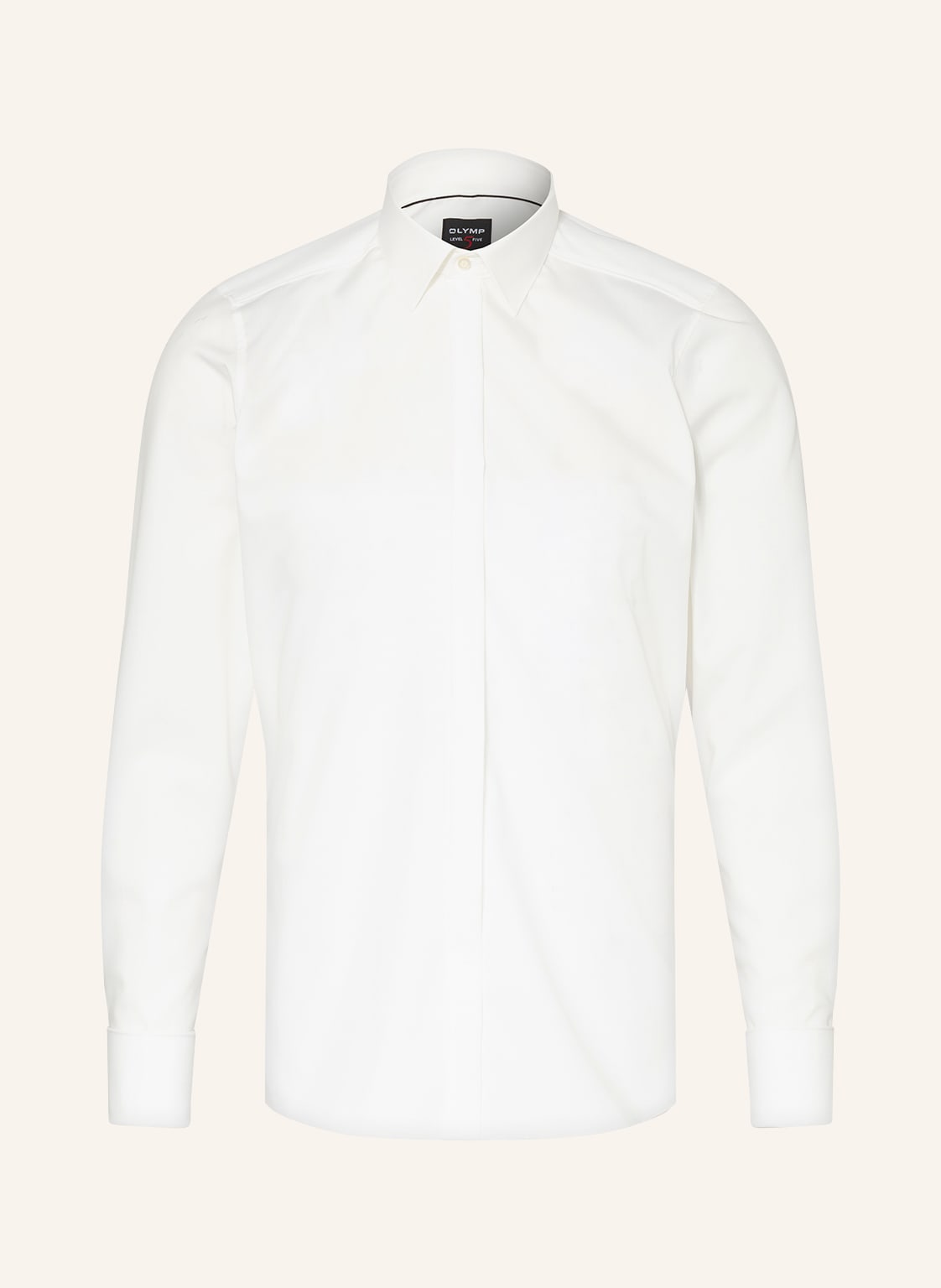 Image of Olymp Hemd Level Five Body Fit Mit Umschlagmanschette beige