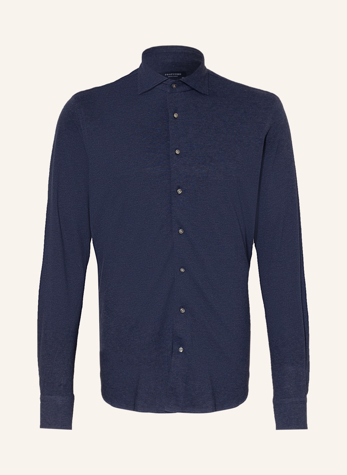 Image of Profuomo Piqué-Hemd Slim Fit blau