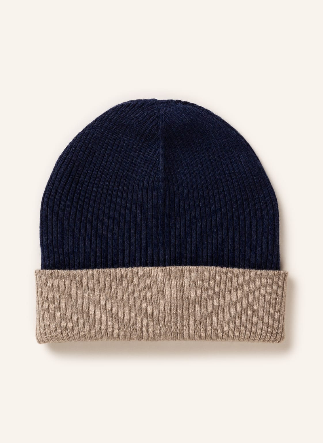 Image of Brunello Cucinelli Cashmere-Mütze Zum Wenden braun