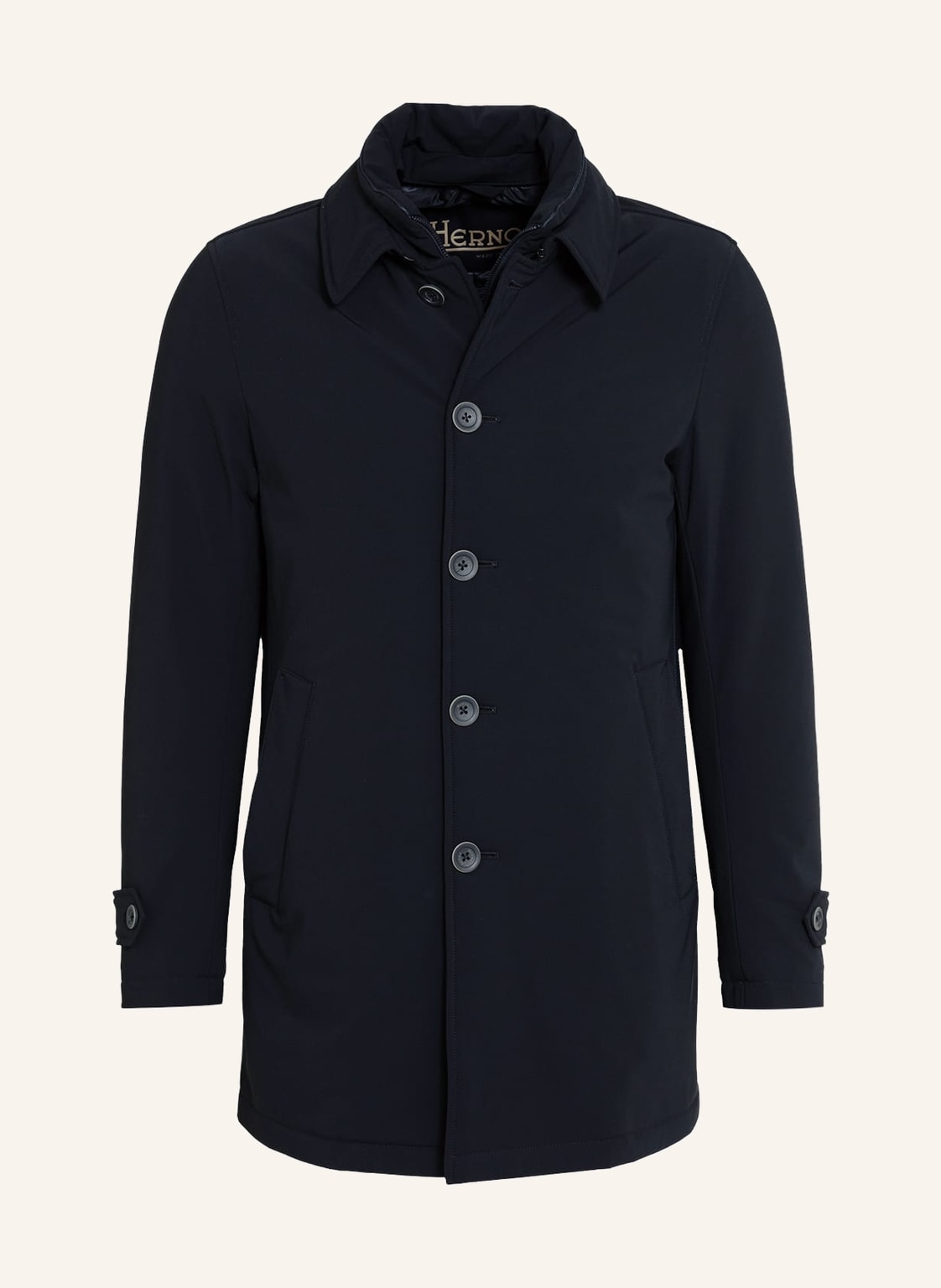 Image of Herno Mantel Mit Abnehmbarer Blende blau