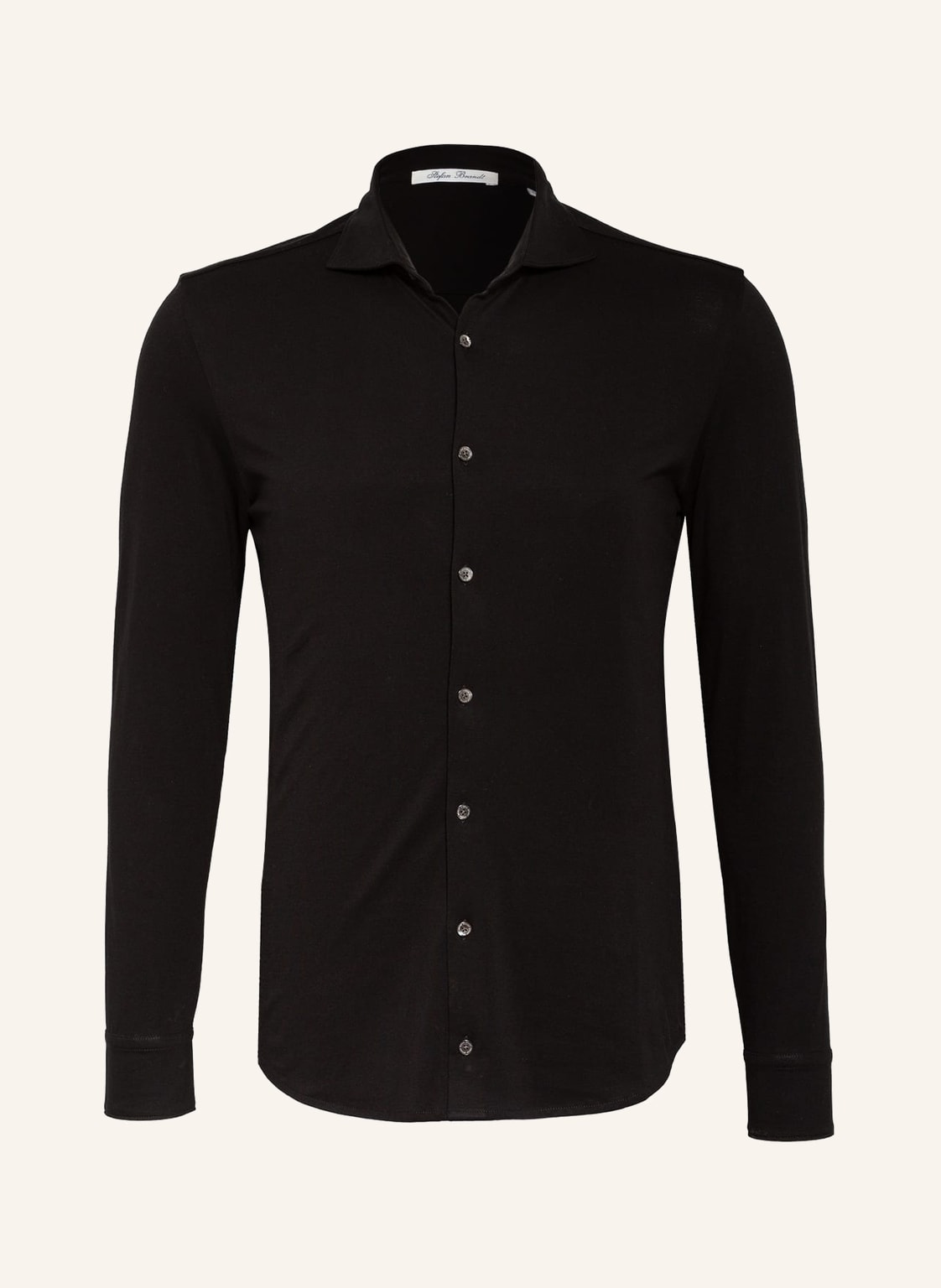 Image of Stefan Brandt Jerseyhemd Otis Slim Fit schwarz