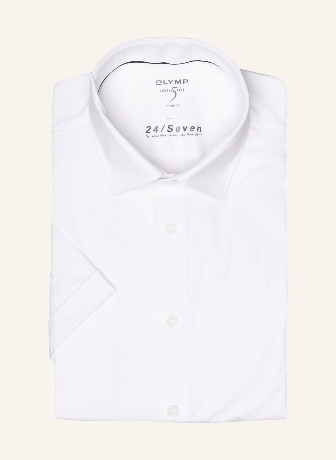 Image of Olymp Kurzarm-Hemd Level Five 24/Seven Body Fit weiss