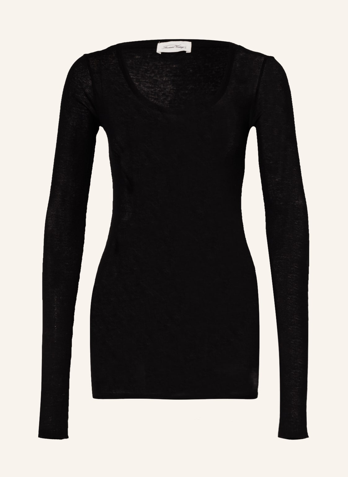 Image of American Vintage Longsleeve Massachusetts schwarz