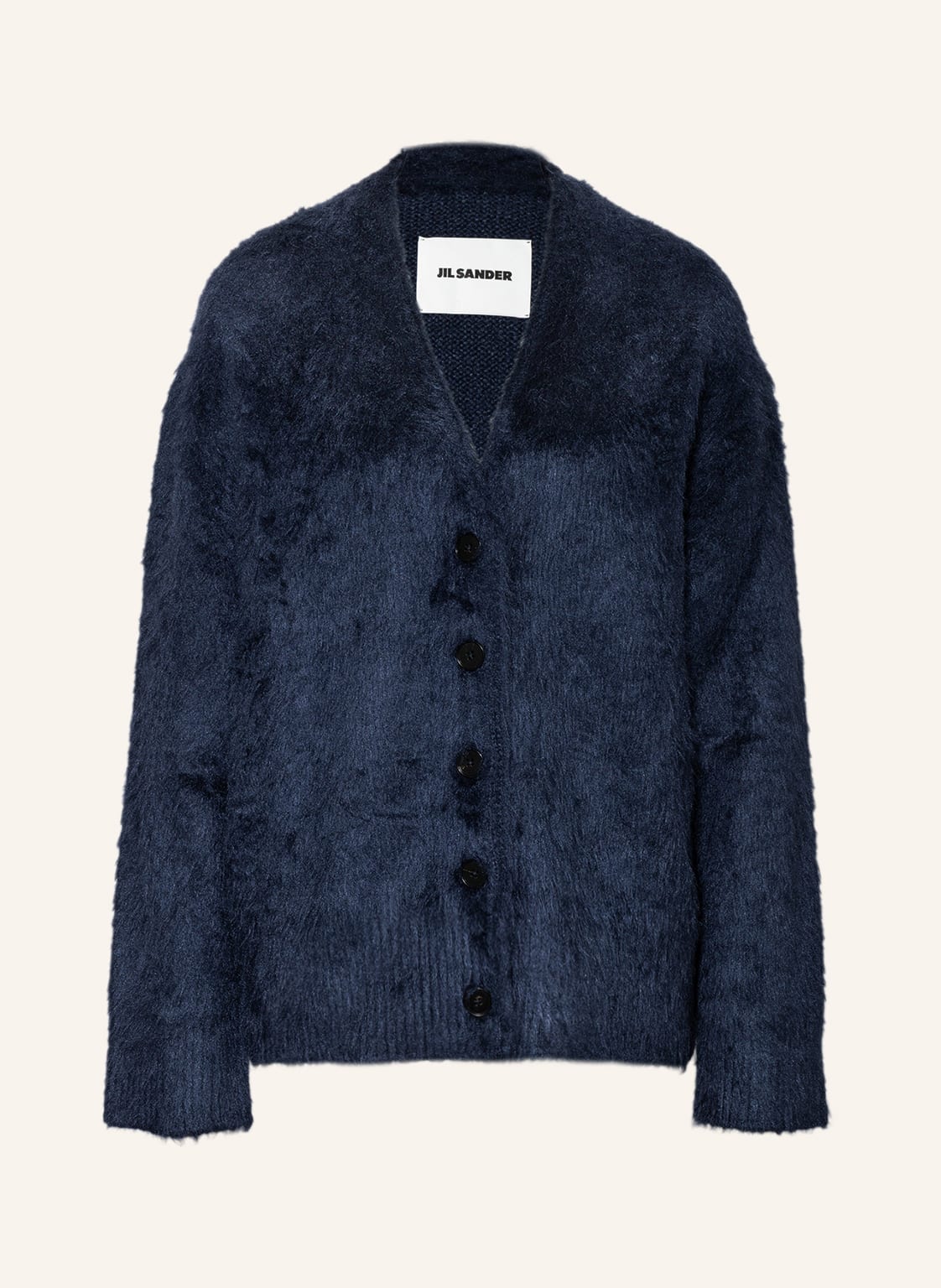 Image of Jil Sander Strickjacke Aus Seide blau