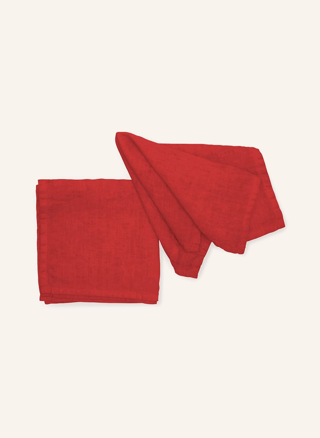 Image of Pichler 2er-Set Stoffservietten Liska Aus Leinen rot