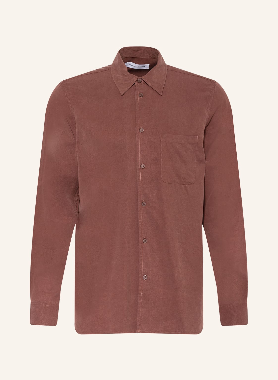 Image of Samsøe Samsøe Hemd Liam Regular Fit braun