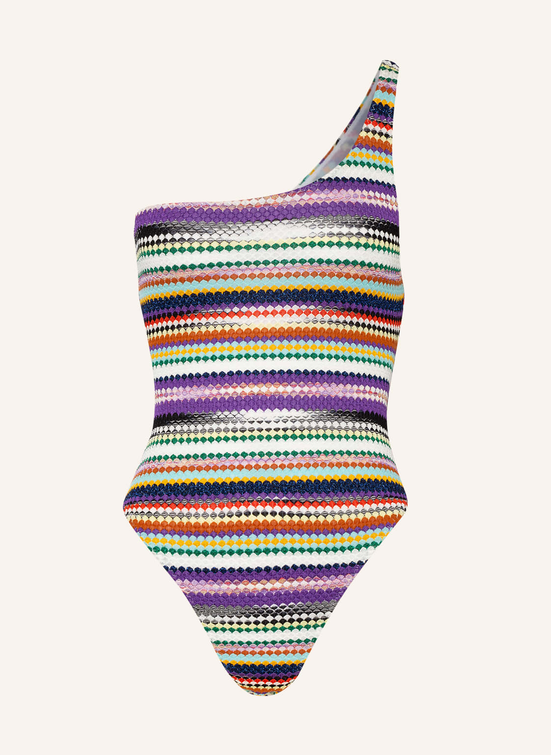 Image of Missoni One-Shoulder-Badeanzug violett