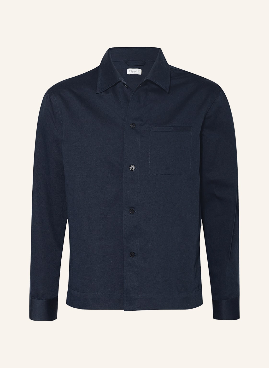 Image of Filippa K Overjacket Matt Mit Leinen blau