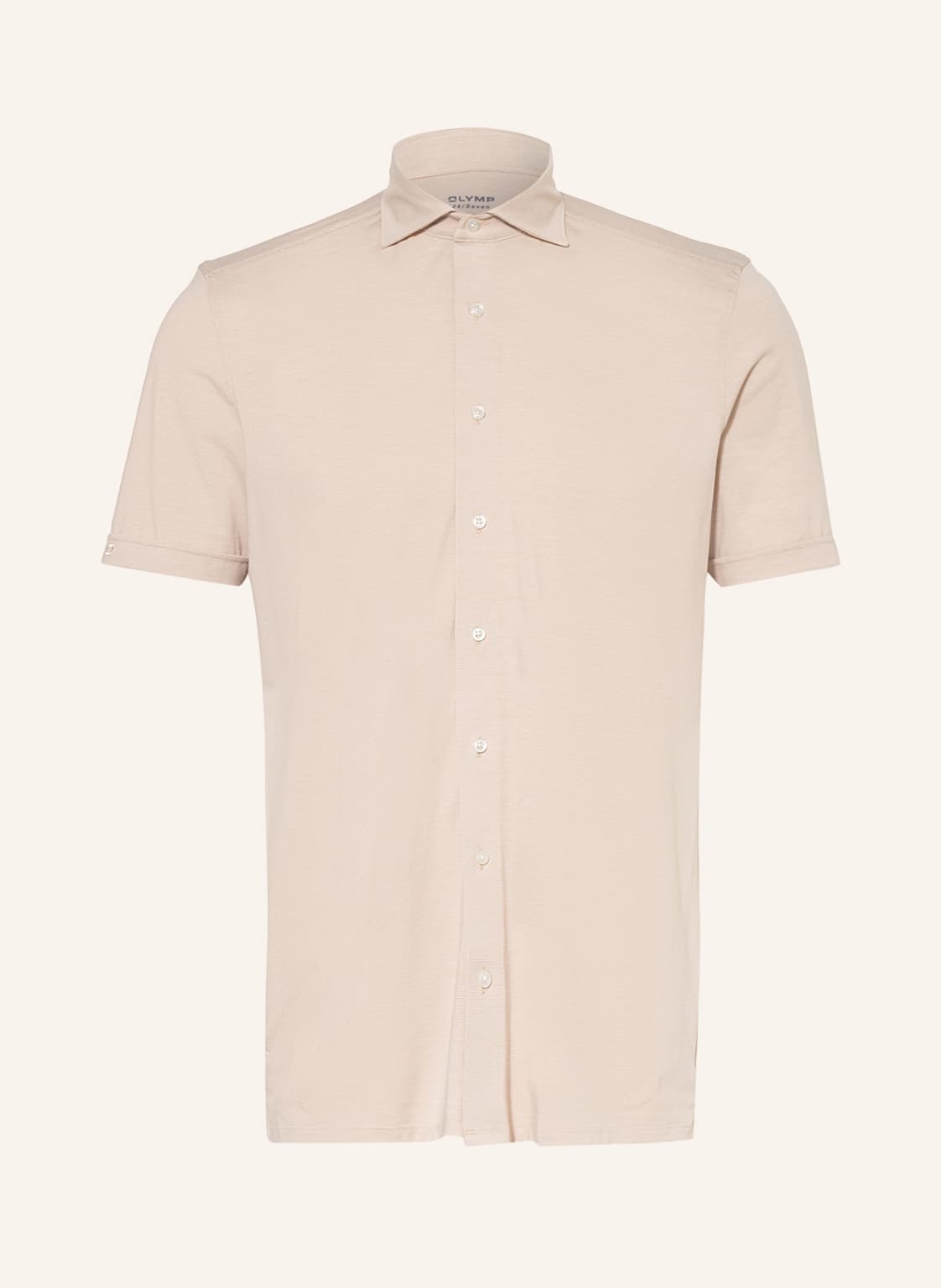 Image of Olymp Kurzarm-Hemd Luxor 24/Seven Modern Fit beige